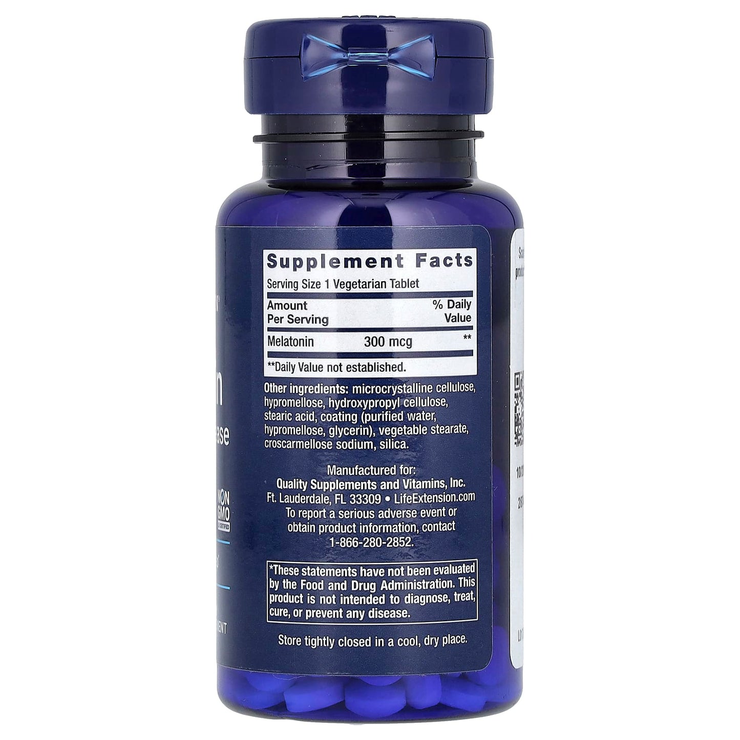 Life Extension Melatonin 300mcg (6 Hour Timed Release)