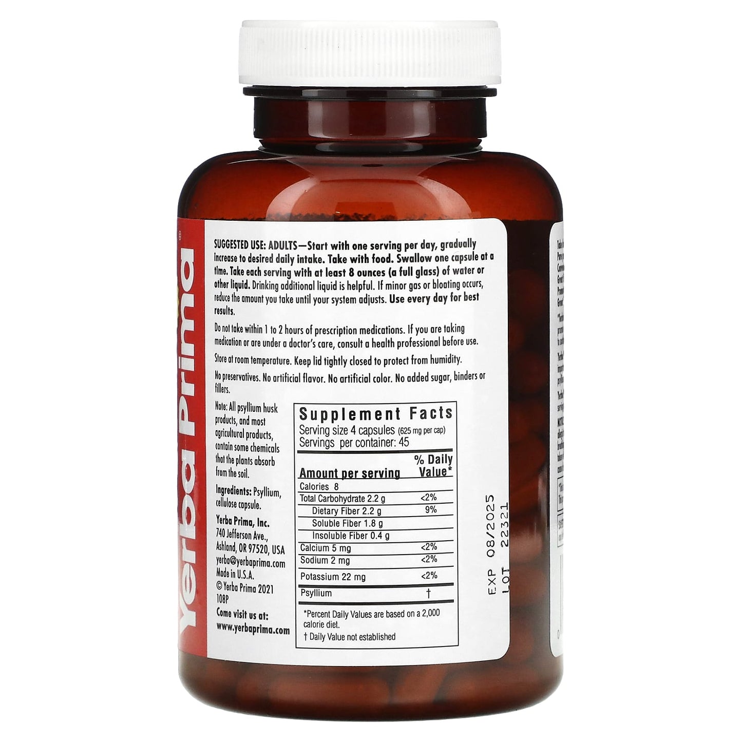 Yerba Prima Psyllium Husks Caps