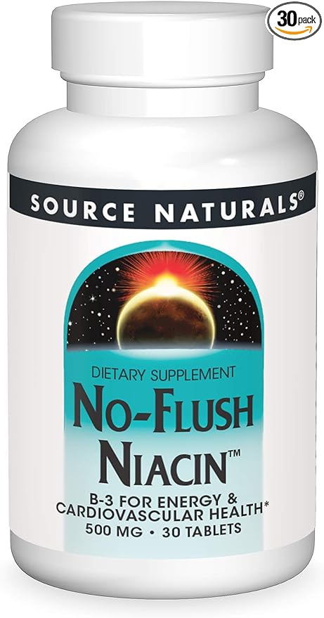 Source Naturals No-Flush Niacin B-3 30 Tablets