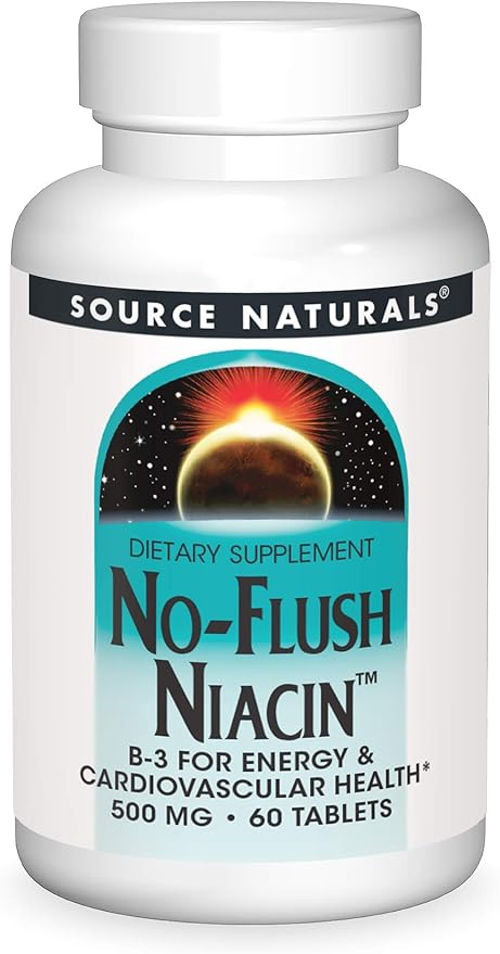 Source Naturals No-Flush Niacin B-3 60 Tablets