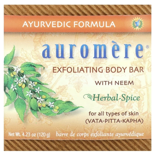 Auromere Exfoliating Body Bar with Neem