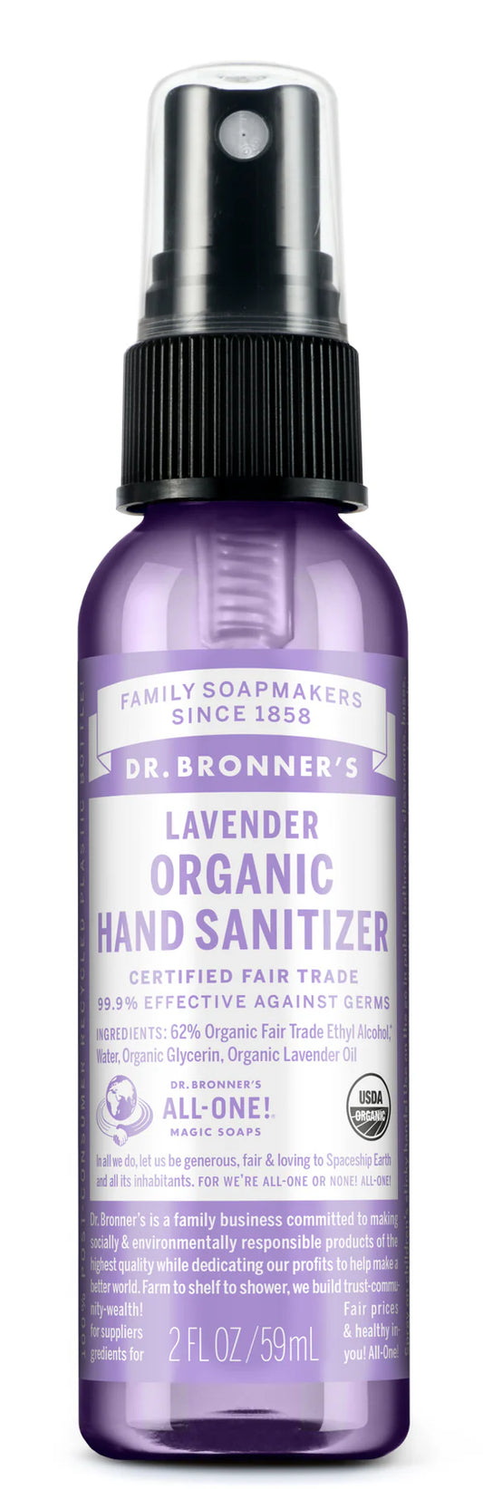 Dr. Bronner's Lavender Organic Hand Sanitizer