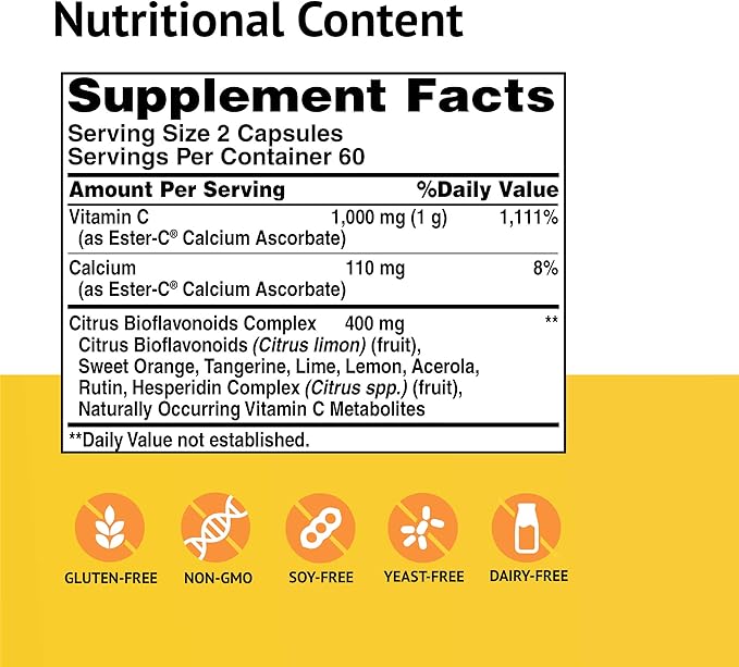 Ester-C 500 mg with Citrus Bioflavonoids