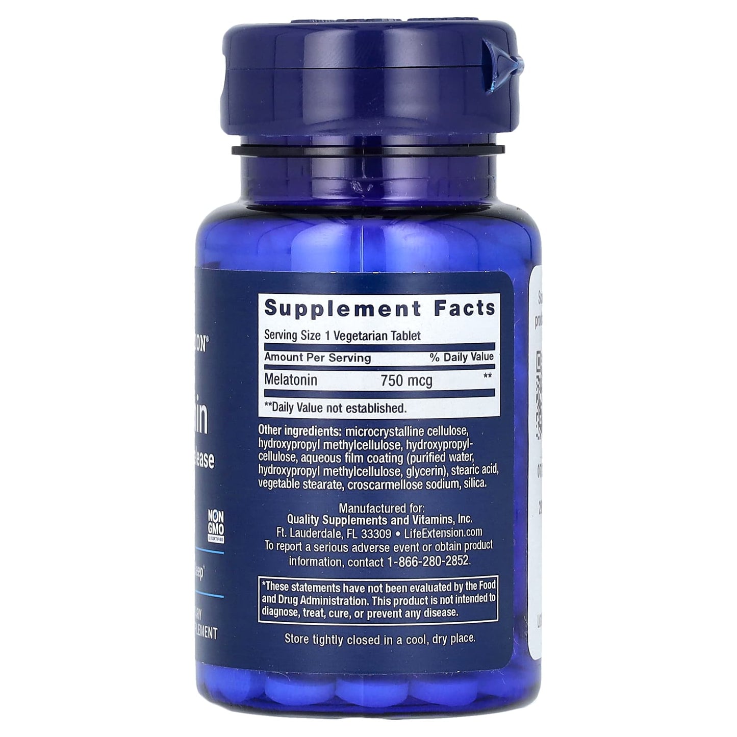 Life Extension Melatonin 750 mcg (6 Hour Timed Release)