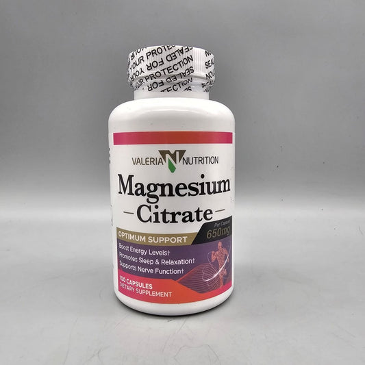 Valeria Nutrition Magnesium Citrate Capsules