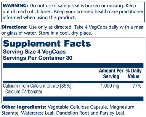 Solaray Calcium Citrate 1000mg