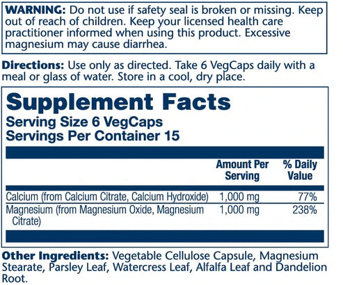 Solaray Cal-Mag Citrate 1:1 Ratio