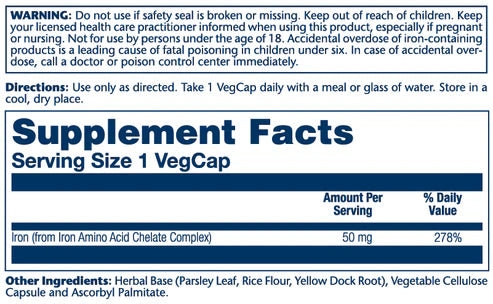 Solaray Iron 50mg