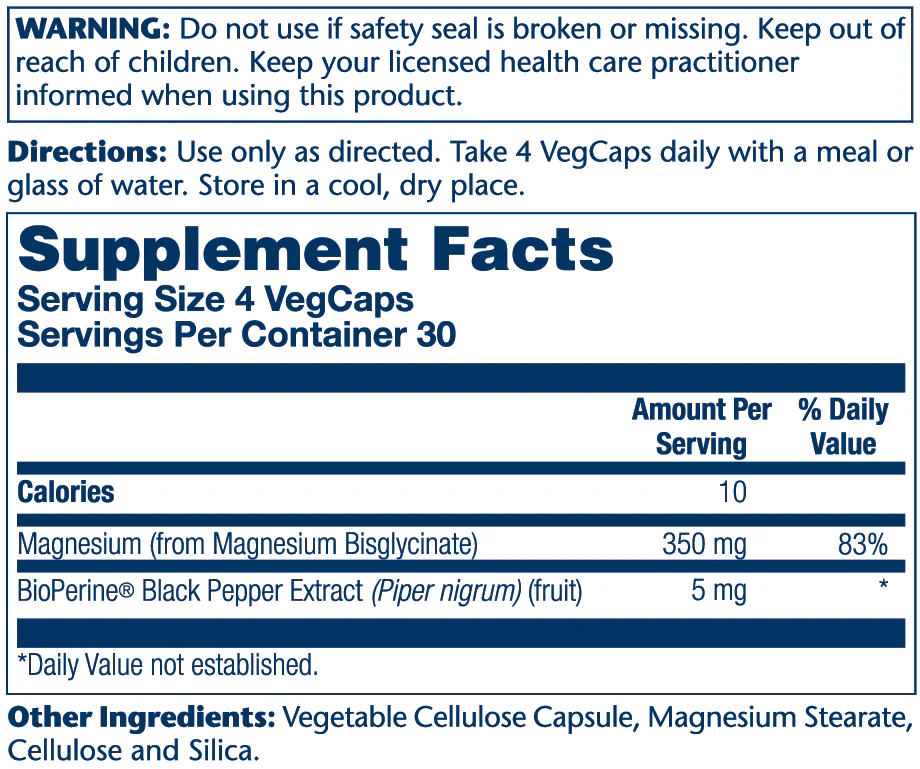 Solaray Magnesium Glycinate 350mg (High Absorption)