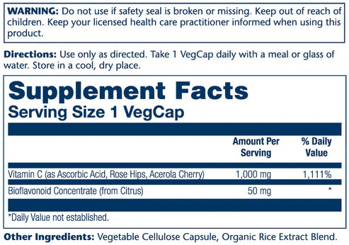 Solaray Vitamin C with Bioflavonoid Concentrate 1000mg